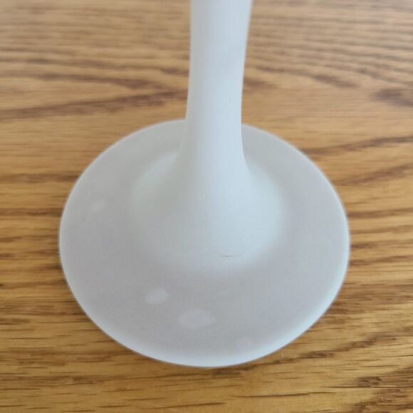 Vintage Frosted Glass Crystal Wine or Water Goblet Drinkware Candle or Crafting - Picture 7 of 13
